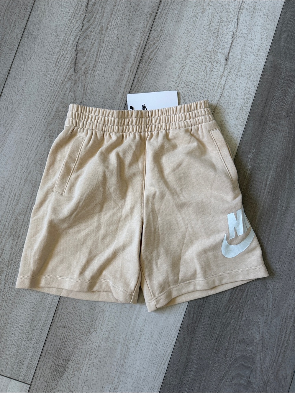 Nike Cream Terry Logo Shorts